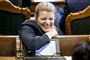Se billederne: Strikketøj, slik og smil i  Folketinget