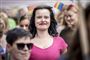 Forfatter Leonora Christina Skov i forbindelse med Copenhagen Pride Parade i København i august 2018. Torsdag har hun fået De Gyldne Laurbær for romanen "Den, der lever stille".