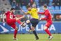 Esbjerg-forsvaret kunne ikke forhindre nordmanden Pål Alexander Kirkevold i at score i søndagens kamp.
