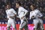 Gareth Bale (i midten) blev matchvinder med sit mål på straffespark til 2-1.
