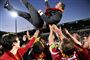 FC Nordsjællands forholdsvis korte historie toppede i 2012, da klubben vandt danmarksmesterskabet, hvilket udløste en flyvetur til cheftræner Kasper Hjulmand.