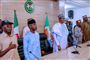 Nigerias præsident, Muhammadu Buhari (tv.) under valgkampen. Buhari blev første gang valgt i 2015, hvor han slog den siddende præsident Goodluck Jonathan. Han er muslim og har stor tilslutning i særligt de nordlige delstater, hvor det overvejende flertal af befolkningen er muslimer.
