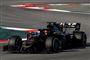 Kevin Magnussen var i aktion i den tidlige del af torsdagens Formel 1-kørsel i Barcelona.