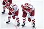 Danske Oliver Lauridsen (th.) i kamp mod Letland ved VM i Danmark i 2018.