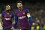 Lionel Messi scorede to af Barcelonas mål i 5-1-sejren over Lyon onsdag aften.