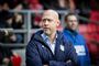 Hobro-træner Peter Sørensen så søndag sit hold tabe med 1-3 til FC København i Parken.