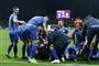 Kosovo-spillerne fejrer en scoring i en Nations League-kamp mod Aserbajdsjan i efteråret.