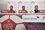 Simon Kjær, Kasper Schmeichel og Åge Hareide deltog mandag i et pressemøde forud for tirsdagens EM-kvalifikationskamp mod Schweiz.