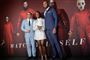 Instruktør Jordan Peele med skuespillerne Lupita Nyong'o og Winston Duke ved premieren på "Us". Jordan Peele brød igennem som instruktør i 2017 med gyserfilmen "Get Out".
