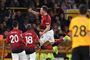 Scott McTominay jublede over sin første scoring for Manchester Uniteds seniorhold i første halvleg.