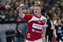 Sebastian Barthold og resten af Aalborg Håndbold-mandskabet endte øverst i tabellen, da Herre Håndbold Ligaens grundspil lørdag blev afsluttet. (Arkiv)