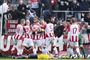 AaB jubel efter Mikkel Kaufmann har udlignet i overtiden mod Hobro.
