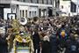 Efter bisættelsen var der optog via Strøget og Købmagergade til Dronning Louises Bro, hvor blomster fra kirken blev lagt. Forrest ledte rustvognscyklen med Morten Lindberg an.