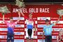 Jakob Fuglsang (th.) måtte nøjes med en tredjeplads i Amstel Gold Race efter at have siddet godt til i finalen. Mathieu van der Poel (i midten) tog sejren på hjemmebane.