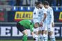 FC Helsingør, som her ses i en kamp i Superligaen i april sidste år, er placeret i bunden af 1. division. Og det har fået klubben til at fyre træneren. (Arkivfoto)