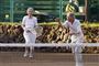 Akihito har på flere måder været en utraditionel kejser. Som den første giftede han sig borgerligt. Han mødte Michiko på en tennisbane i 1957, og siden er de flere gange vendt tilbage til samme bane. Her i 2013. (Arkivfoto)