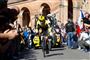 Den korte, men stejle stigning til sidst på lørdagens enkeltstart voldte mange ryttere problemer. Primoz Roglic lod sig dog ikke kue, af at det gik opad.