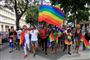 Cubanske LGTB-aktivitser deltog lørdag i en pride-parade i hovedstaden Havana.