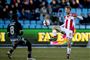 Der er blevet længere mellem kampene for Rasmus Würtz i denne sæson. 17 kampe er det indtil videre blevet til i Superligaen i denne sæson. Her ses han i et opgør mod Vendsyssel sidste i april, og i den kamp modtog han sit gule kort nummer 101 i Superligaen.