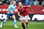 Det bliver ikke Nadia Nadim, der skal sørge for målene i træningskampen mod England 25. maj. (Arkivfoto)