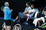 Her giver Piotr Wozniacki inputs under en træning i forbindelse med Australian Open tidligere i år.