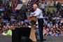 Joe Biden på sit første store valgmøde i Philadelphia i staten Pennsylvania, hvor han er født og opvokset i en arbejderklassefamilie.