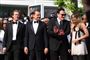 Brad Pitt, Leonardo DiCaprio, Quentin Tarantino og Margot Robbie ses her på den røde løber i Cannes.