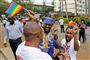 LGBT-aktivister samlet uden for en overordnet domstol i Nairobi i Kenya, som fredag besluttede at opretholde love, der forbyder homoseksualitet. Domstolen går imod LBGT-aktivister, som mener, at forbuddet er i strid med landets forfatning.