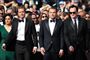 Der var masser af opmærksomhed, da Tarantinos "Once Upon a Time... In Hollywood" havde premiere i Cannes. Her ses han med Brad Pitt og Leonardo DiCaprio.