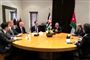 Jordans kong Abdullah  (i midten) mødtes torsdag med præsident Trumps seniorrådgiver Jared Kushner i Amman.
