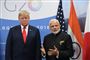 Donald Trump, der her ses sammen med Indiens premierminister, Narendra Modi, har længe kritiseret indiske toldsatser på amerikanske varer og kaldt dem unfair. (Arkivfoto)