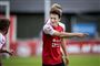 Thomas Delaney ses her under fodboldlandsholdets træning i Helsingør forud for Danmarks kommende kampe i EM-kvalifikationen.
