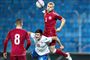 Victor Nelsson er fast mand på U21-landsholdet, der har kvalificeret sig til EM. Her ses han i kamp mod Færøerne sidste efterår.
