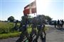 Soldater fra Livgarden marcherer på Utah Beach torsdag i anledning af 75-året for D-dag.
