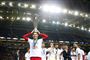 Christiano Ronaldo og det portugisiske landshold kunne søndag aften fejre finalesejren i Nations League i Porto i Portugal.