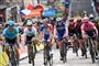 Jakob Fuglsang (til venstre) spurtede sig mandag til tredjepladsen på 2. etape af cykelløbet Critérium du Dauphiné foran favoritter som Thibaut Pinot, Michael Woods, Adam Yates og Chris Froome.