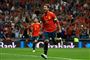 Sergio Ramos jubler efter at have scoret til 1-0 mod Sverige.
