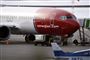 Flyene af typen Boeing 737 MAX 8 holdes på jorden på grund af flyveforbud. Norwegian forsøgte dog tirsdag at flyve et af flyene fra Malaga til Stockholm som en såkaldt positioneringsflyvning. Det er en flyvning uden passagerer. (Arkivfoto).