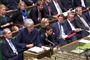 Premierminister Theresa May var også på talerstolen onsdag i Underhuset, hvor der skulle stemmes om et forslag om at forsøg at udelukke et brexit uden aftale.