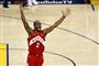 Toronto Raptors stjerne Kawhi Leonard (2) jubler efter holdets første NBA-titel nogenside.