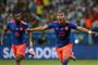 Colombias Roger Martinez jubler efter sin scoring til 1-0 mod Argentina i Copa America.