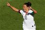 Carli Lloyd scorede to gange i kampen mod Chile. Her ses hun juble efter scoringen til 1-0 efter 11 minutter.