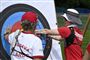 Maja Jager (til højre) og co. skal skyde om bronzemedaljer ved European Games.