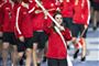 Line Kjærsfeldt bar den danske fane, da European Games fredag aften blev åbnet i hviderussiske Minsk.
