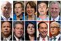 Disse ti håbefulde demokrater går på scenen i Miami natten til torsdag dansk tid for at overbevise amerikanerne om, at de bør blive USA's næste præsident. Det er fra øverst til venstre Cory Booker, Elizabeth Warren, Amy Klobuchar, Beto O'Rourke, Bill de Blasio, John Delaney, Tim Ryan, Tulsi Gabbard, Julian Castro og Jay Inslee. I morgen debatterer ti andre demokrater på NBC med tidligere vicepræsident Joe Biden i spidsen.