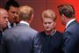 Maltas premierminister, Joseph Muscat, Estlands premierminister, Juri Ratas, EU-præsident, Donald Tusk, Litauens præsident, Dalia Grybauskaite, og Luxembourgs premierminister, Xavier Bettel, drøfter navne til topjob på et møde mellem EU's stats- og regeringschefer i Bruxelles.