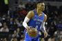 Russel Westbrook forlader Oklahoma City Thunder. (Arkivfoto).