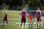 Oliver Abildgaard Nielsen ses her under U21-landsholdets træning i Udine i juni.