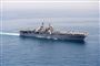 Krigsskibet "USS Boxer" (billedet) skød ifølge USA en iransk drone ned torsdag. Den påstand afvises af Iran.