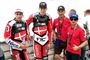 Danmark gik glip af medaljer, da der i weekenden blev kørt finalerunder i par-VM i speedway. Det danske hold bestod af Niels-Kristian Iversen (tv), Frederik Jakobsen, landstræner Hans Nielsen og Leon Madsen (th).